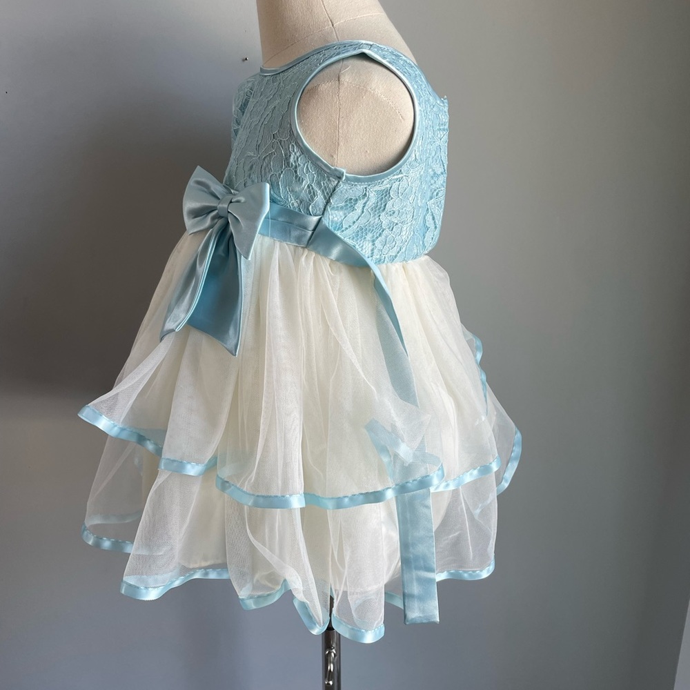 Jayne Copeland Toddler Blue Ruffle Dress - Picture 4 of 6